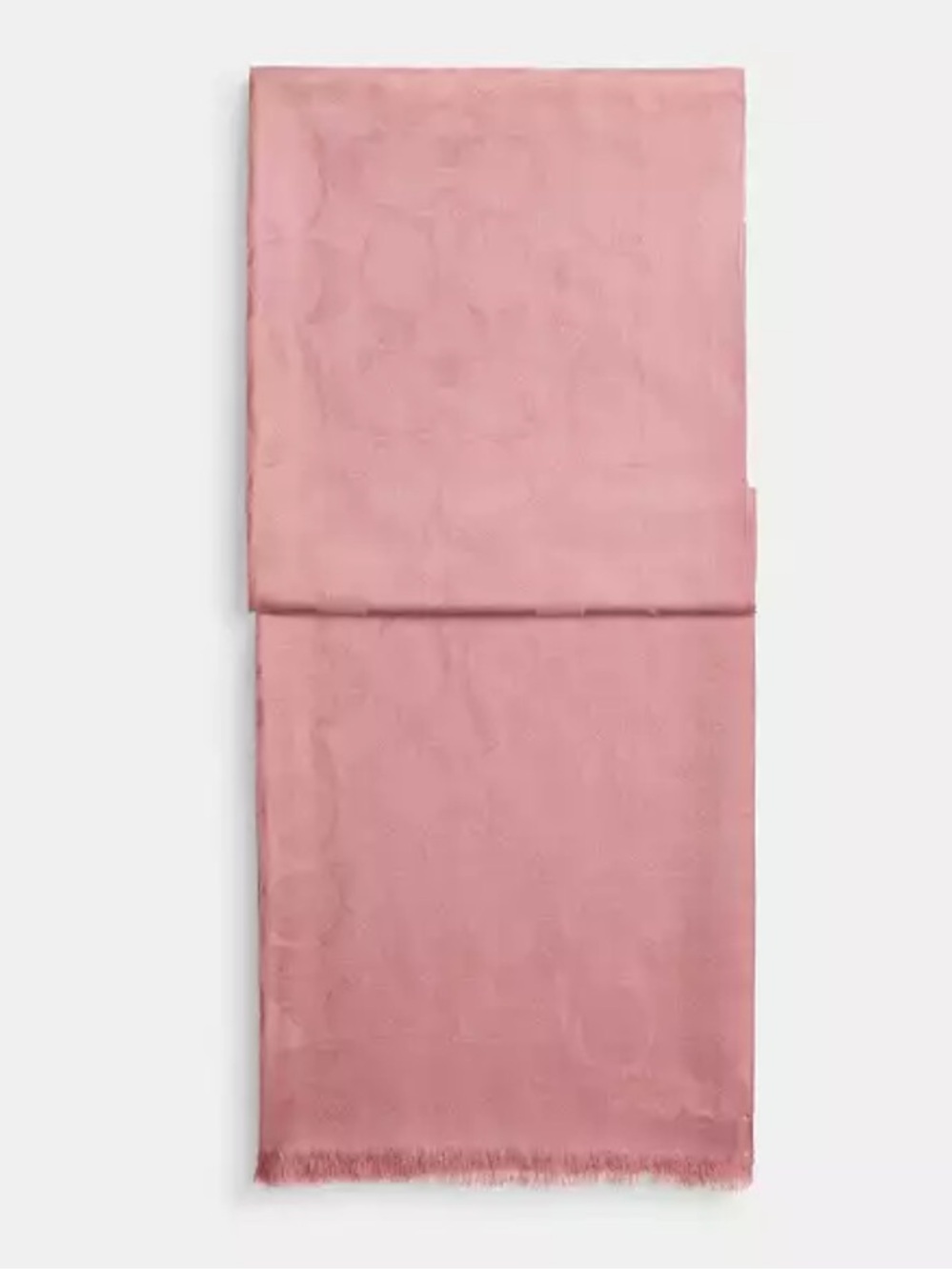COACH Signature Wrap Wool and Silk Scarf - Picture 2 of 2